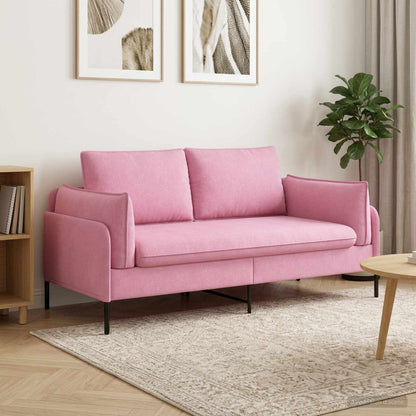 vidaXL 2-Seater Sofa Pink 188 x 81 x 89 cm Fabric