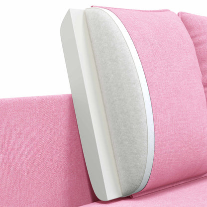 vidaXL 2-Seater Sofa Pink 188 x 81 x 89 cm Fabric