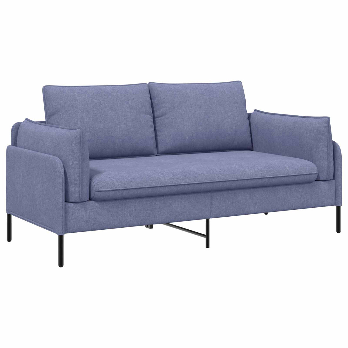 vidaXL 2-Seater Sofa Jeans Blue 188 x 81 x 89 cm Fabric