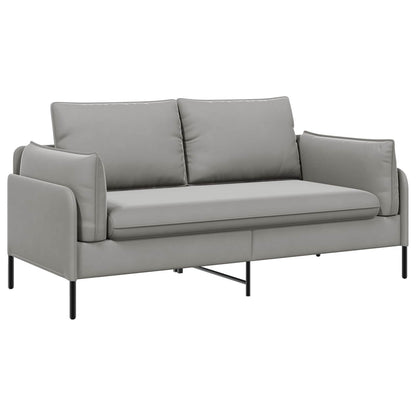 vidaXL 2-Seater Sofa 2-Seater Light Grey 188 x 81 x 89 cm Velvet