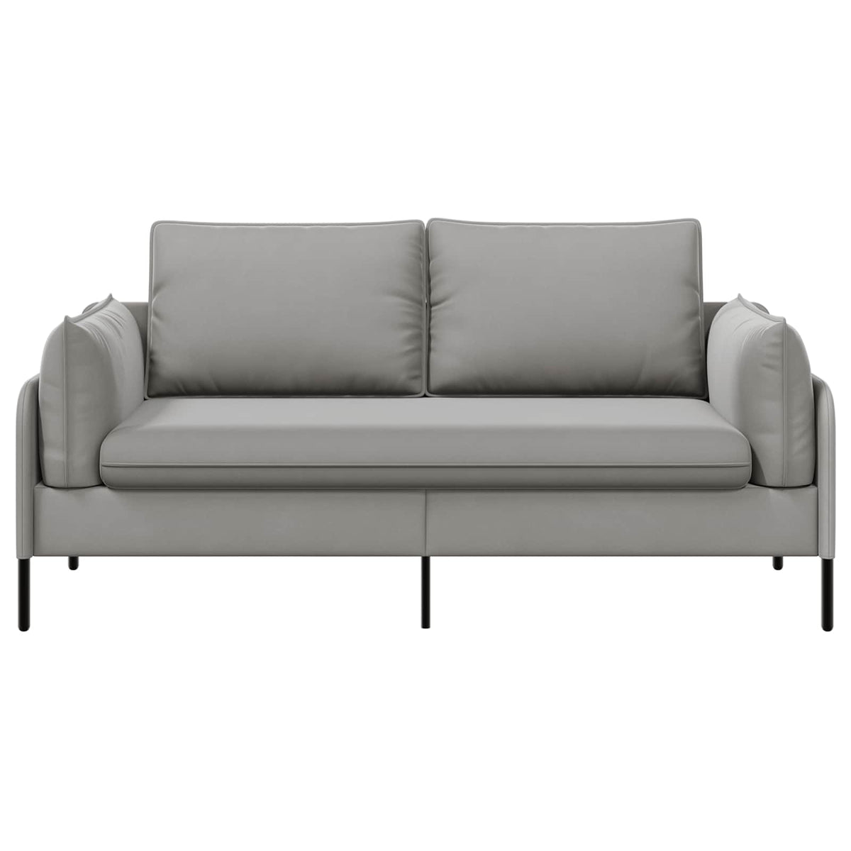 vidaXL 2-Seater Sofa 2-Seater Light Grey 188 x 81 x 89 cm Velvet