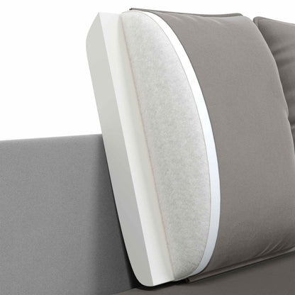 vidaXL 2-Seater Sofa 2-Seater Light Grey 188 x 81 x 89 cm Velvet