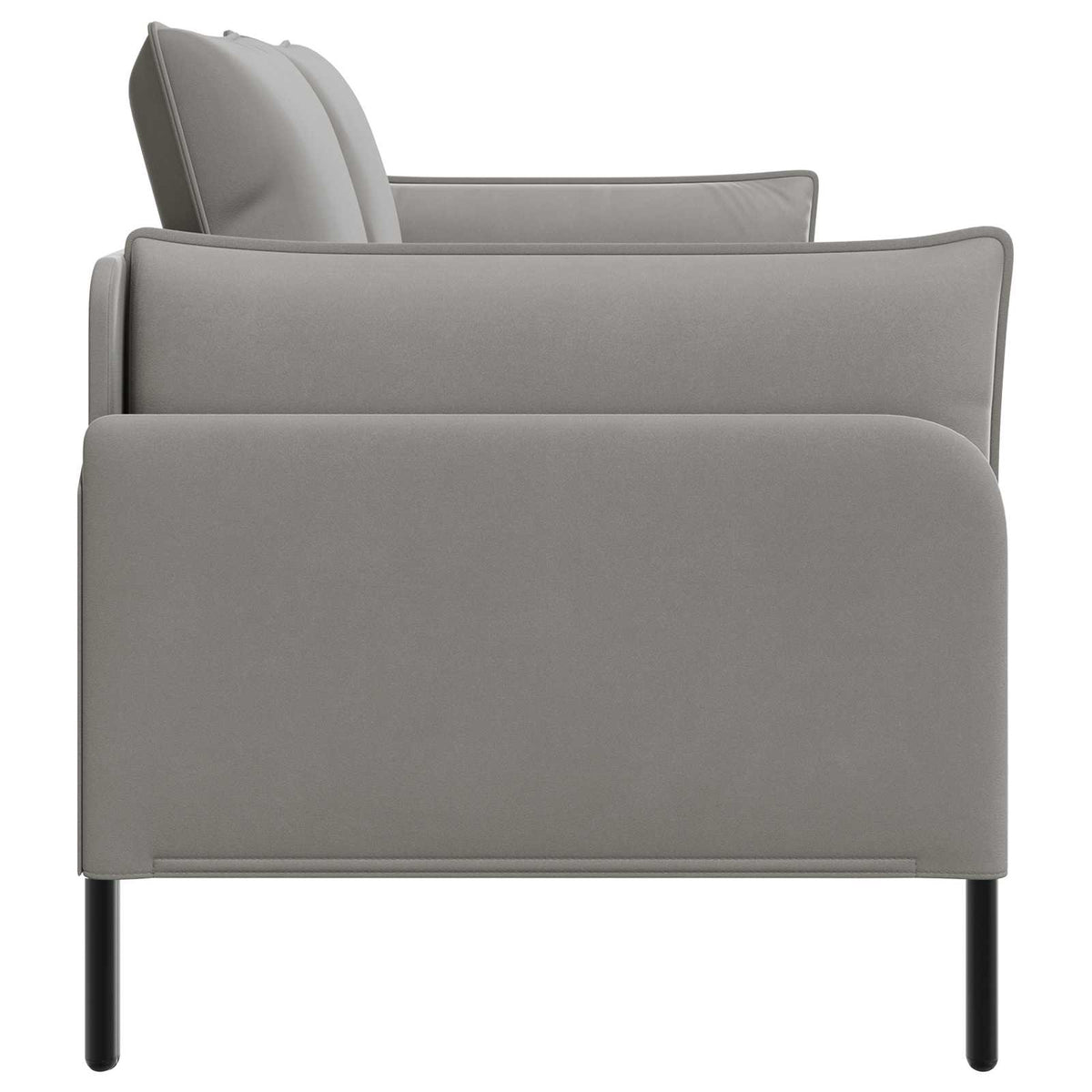vidaXL 2-Seater Sofa 2-Seater Light Grey 188 x 81 x 89 cm Velvet