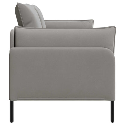 vidaXL 2-Seater Sofa 2-Seater Light Grey 188 x 81 x 89 cm Velvet