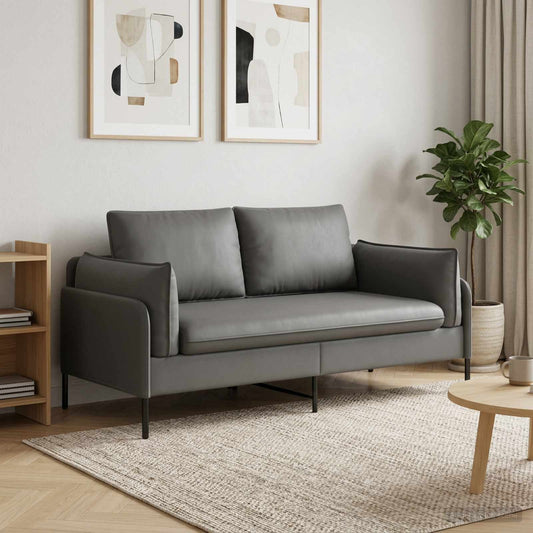 vidaXL 2-Seater Sofa 2-Seater Dark Grey 188 x 81 x 89 cm Velvet