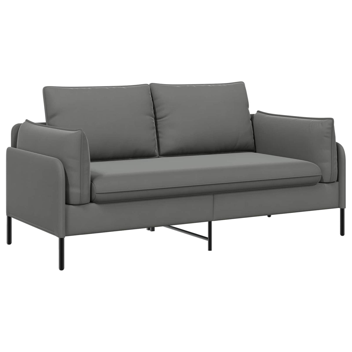 vidaXL 2-Seater Sofa 2-Seater Dark Grey 188 x 81 x 89 cm Velvet