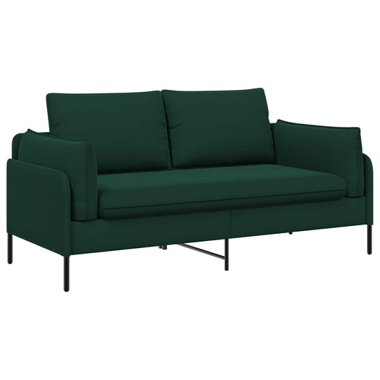 vidaXL 2-Seater Sofa 2-Seater Dark Green 188 x 81 x 89 cm Velvet