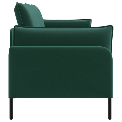 vidaXL 2-Seater Sofa 2-Seater Dark Green 188 x 81 x 89 cm Velvet