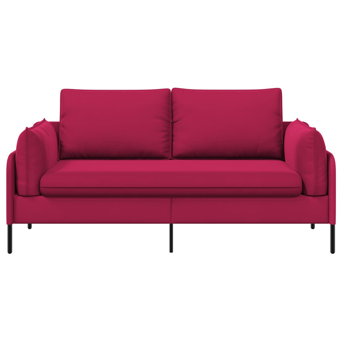 vidaXL 2-Seater Sofa 2-Seater Wine Red 188 x 81 x 89 cm Velvet