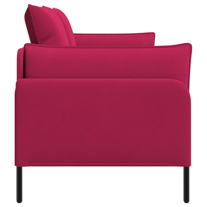 vidaXL 2-Seater Sofa 2-Seater Wine Red 188 x 81 x 89 cm Velvet
