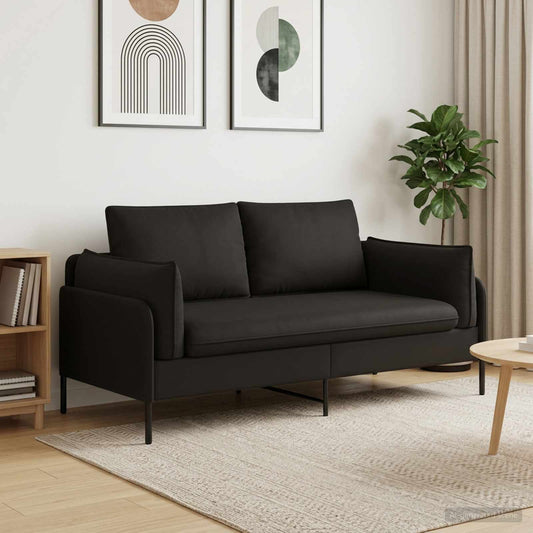 vidaXL 2-Seater Sofa 2-Seater Black 188 x 81 x 89 cm Velvet