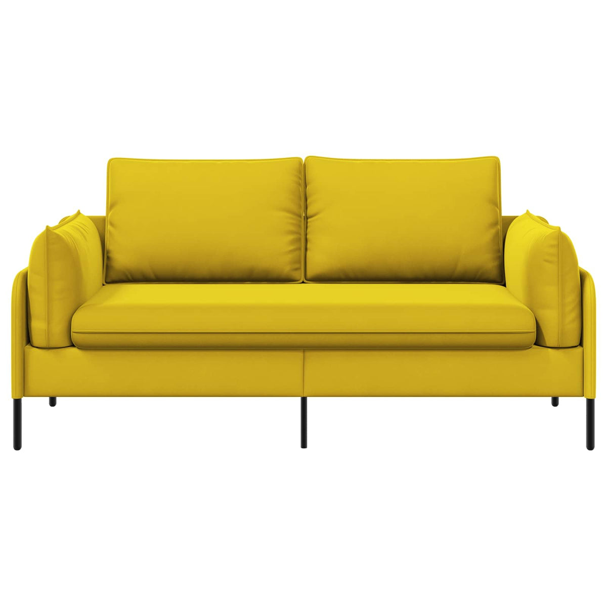 vidaXL 2-Seater Sofa 2-Seater Yellow 188 x 81 x 89 cm Velvet