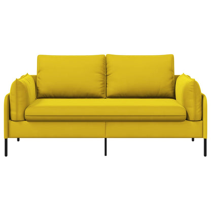 vidaXL 2-Seater Sofa 2-Seater Yellow 188 x 81 x 89 cm Velvet