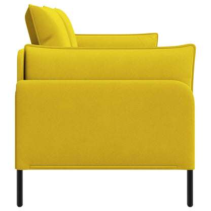 vidaXL 2-Seater Sofa 2-Seater Yellow 188 x 81 x 89 cm Velvet
