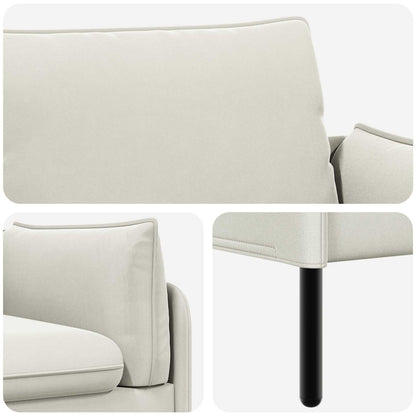 vidaXL 2-Seater Sofa 2-Seater Cream 188 x 81 x 89 cm Velvet