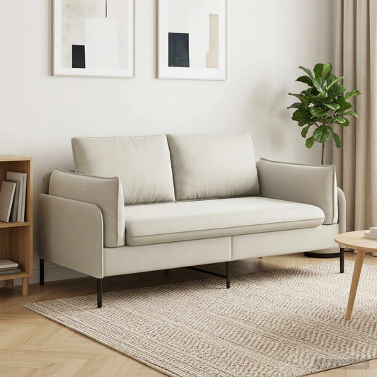 vidaXL 2-Seater Sofa 2-Seater Cream 188 x 81 x 89 cm Velvet