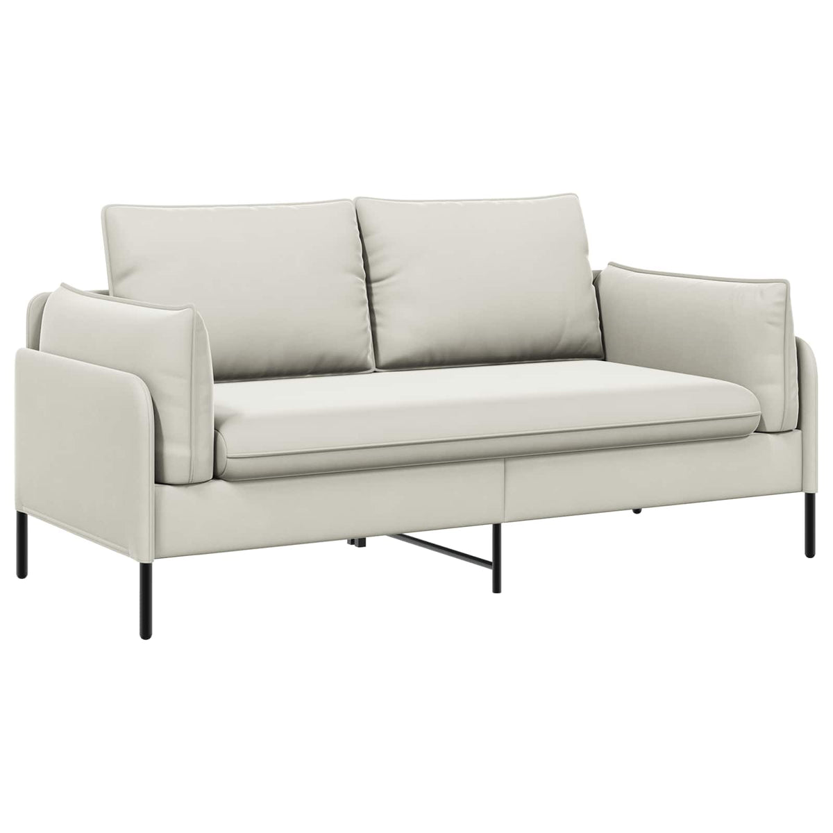 vidaXL 2-Seater Sofa 2-Seater Cream 188 x 81 x 89 cm Velvet