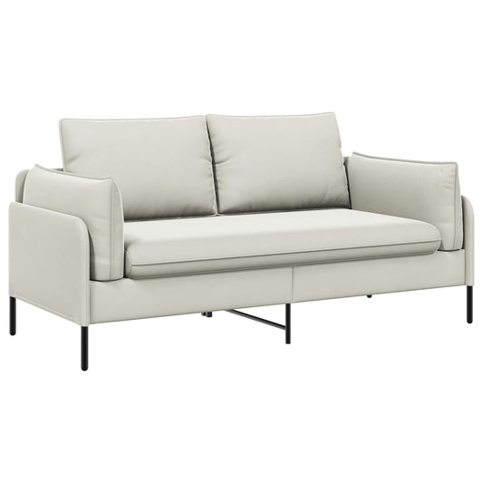 vidaXL 2-Seater Sofa 2-Seater Cream 188 x 81 x 89 cm Velvet