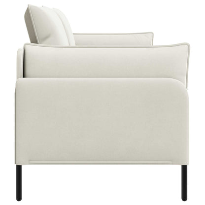 vidaXL 2-Seater Sofa 2-Seater Cream 188 x 81 x 89 cm Velvet