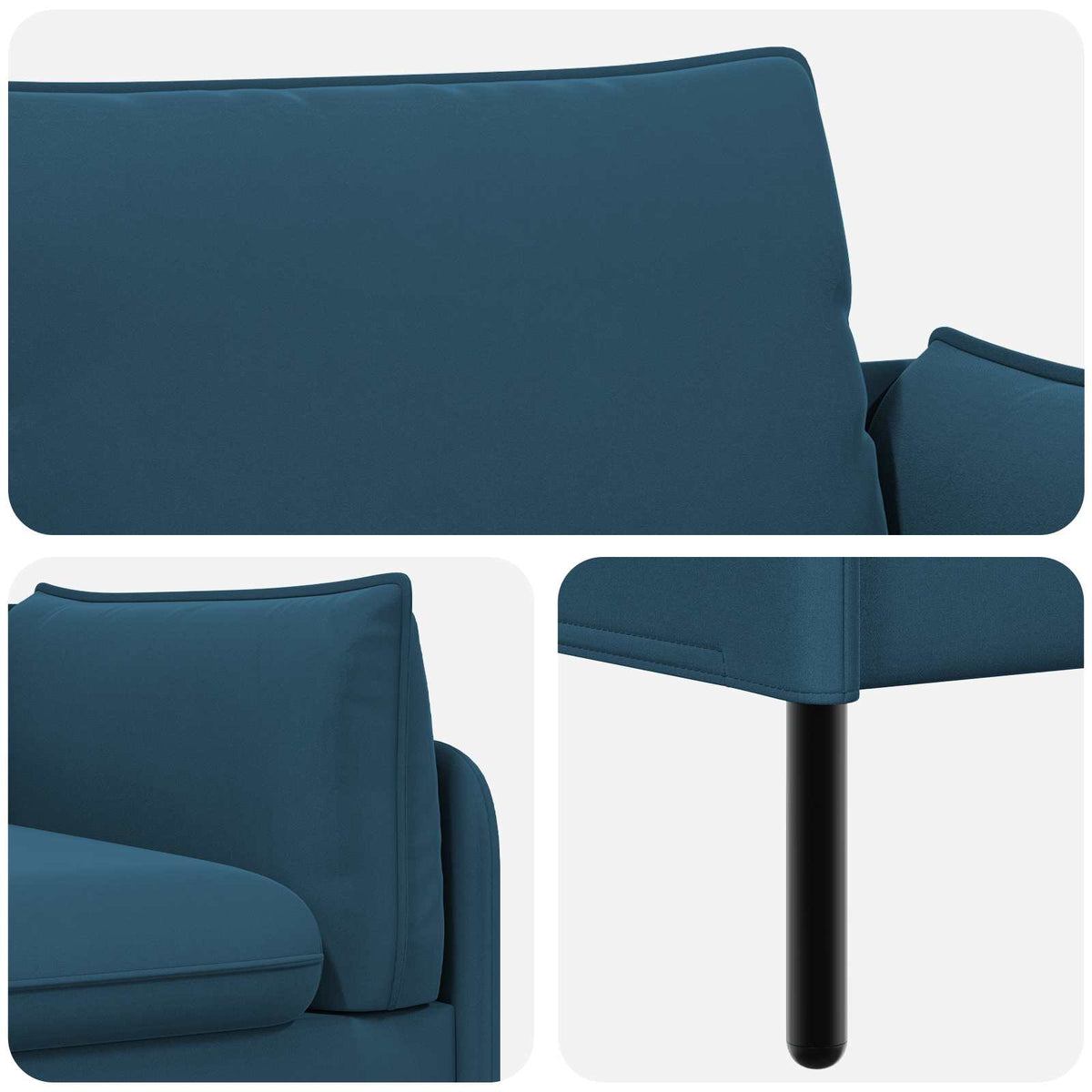 vidaXL 2-Seater Sofa 2-Seater Blue 188 x 81 x 89 cm Velvet
