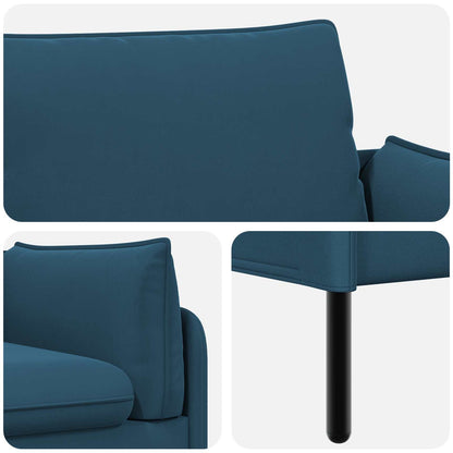 vidaXL 2-Seater Sofa 2-Seater Blue 188 x 81 x 89 cm Velvet