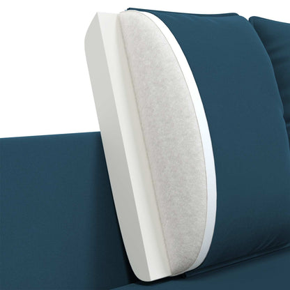 vidaXL 2-Seater Sofa 2-Seater Blue 188 x 81 x 89 cm Velvet