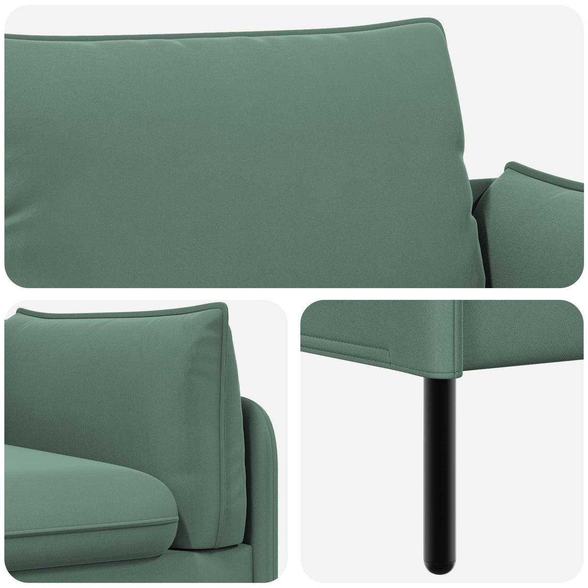 vidaXL 2-Seater Sofa Sea Green 188 x 81 x 89 cm Velvet