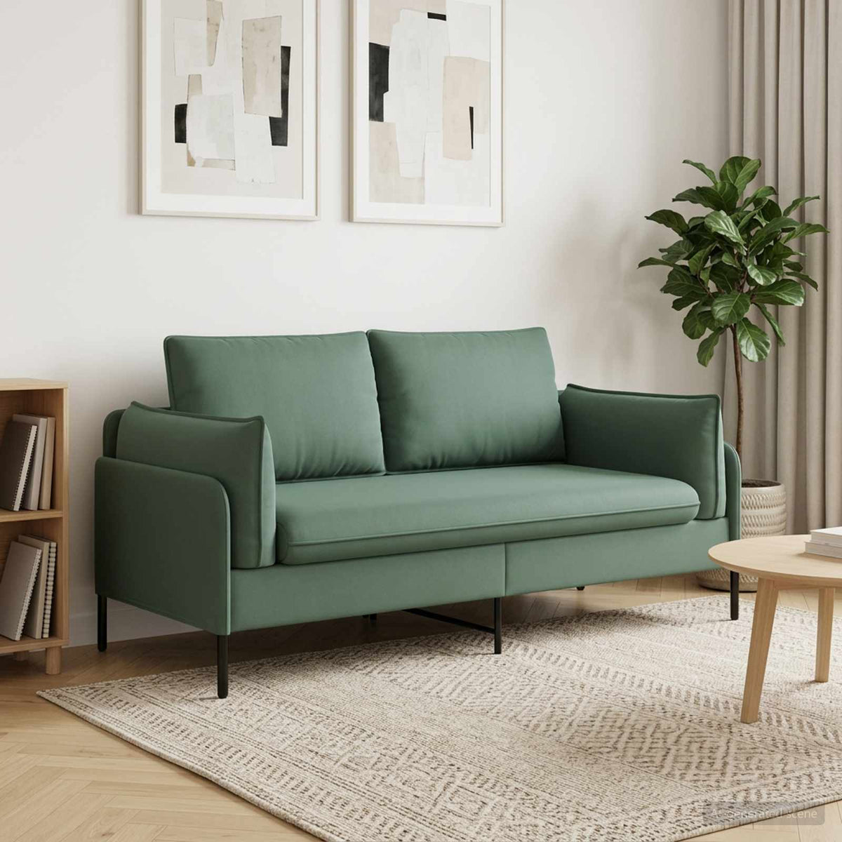 vidaXL 2-Seater Sofa Sea Green 188 x 81 x 89 cm Velvet