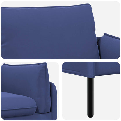 vidaXL 2-Seater Sofa 2-Seater Police Blue 188 x 81 x 89 cm Velvet