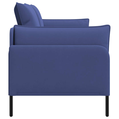 vidaXL 2-Seater Sofa 2-Seater Police Blue 188 x 81 x 89 cm Velvet