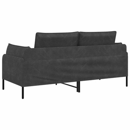 vidaXL 2-Seater Sofa Black 188 x 81 x 89 cm Faux Leather
