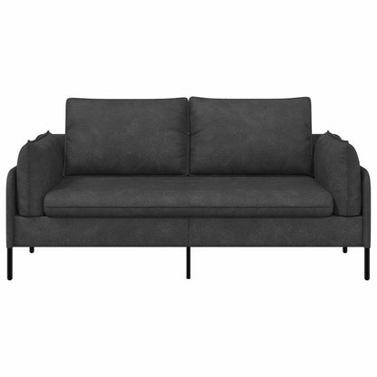vidaXL 2-Seater Sofa Black 188 x 81 x 89 cm Faux Leather