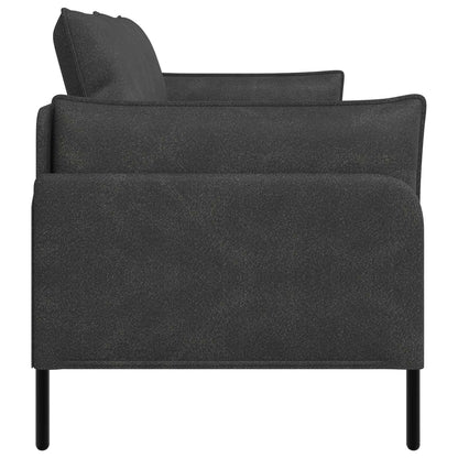 vidaXL 2-Seater Sofa Black 188 x 81 x 89 cm Faux Leather