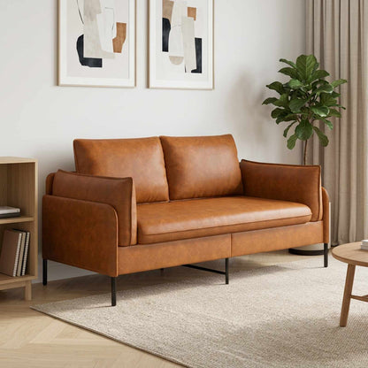 vidaXL 2-Seater Sofa Brown 188 x 81 x 89 cm Faux Leather