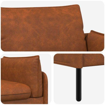 vidaXL 2-Seater Sofa Brown 188 x 81 x 89 cm Faux Leather