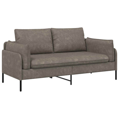 vidaXL 2-Seater Sofa Grey 188 x 81 x 89 cm Faux Leather