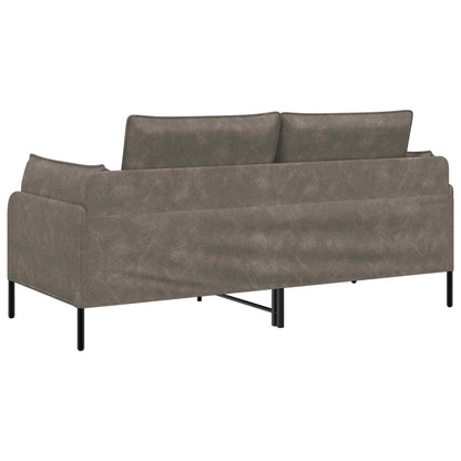 vidaXL 2-Seater Sofa Grey 188 x 81 x 89 cm Faux Leather