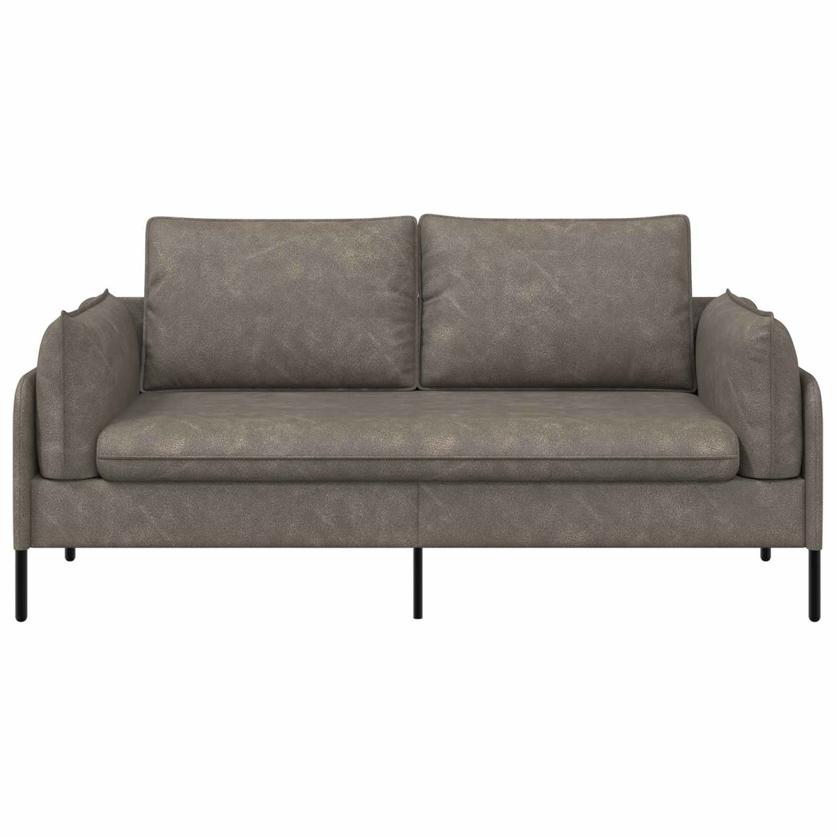 vidaXL 2-Seater Sofa Grey 188 x 81 x 89 cm Faux Leather