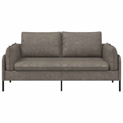 vidaXL 2-Seater Sofa Grey 188 x 81 x 89 cm Faux Leather
