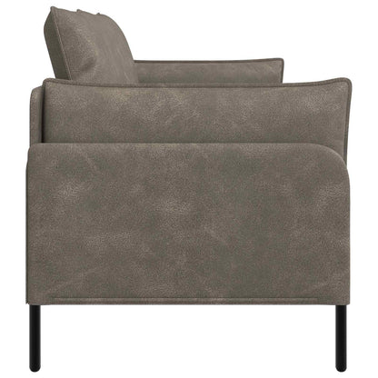 vidaXL 2-Seater Sofa Grey 188 x 81 x 89 cm Faux Leather