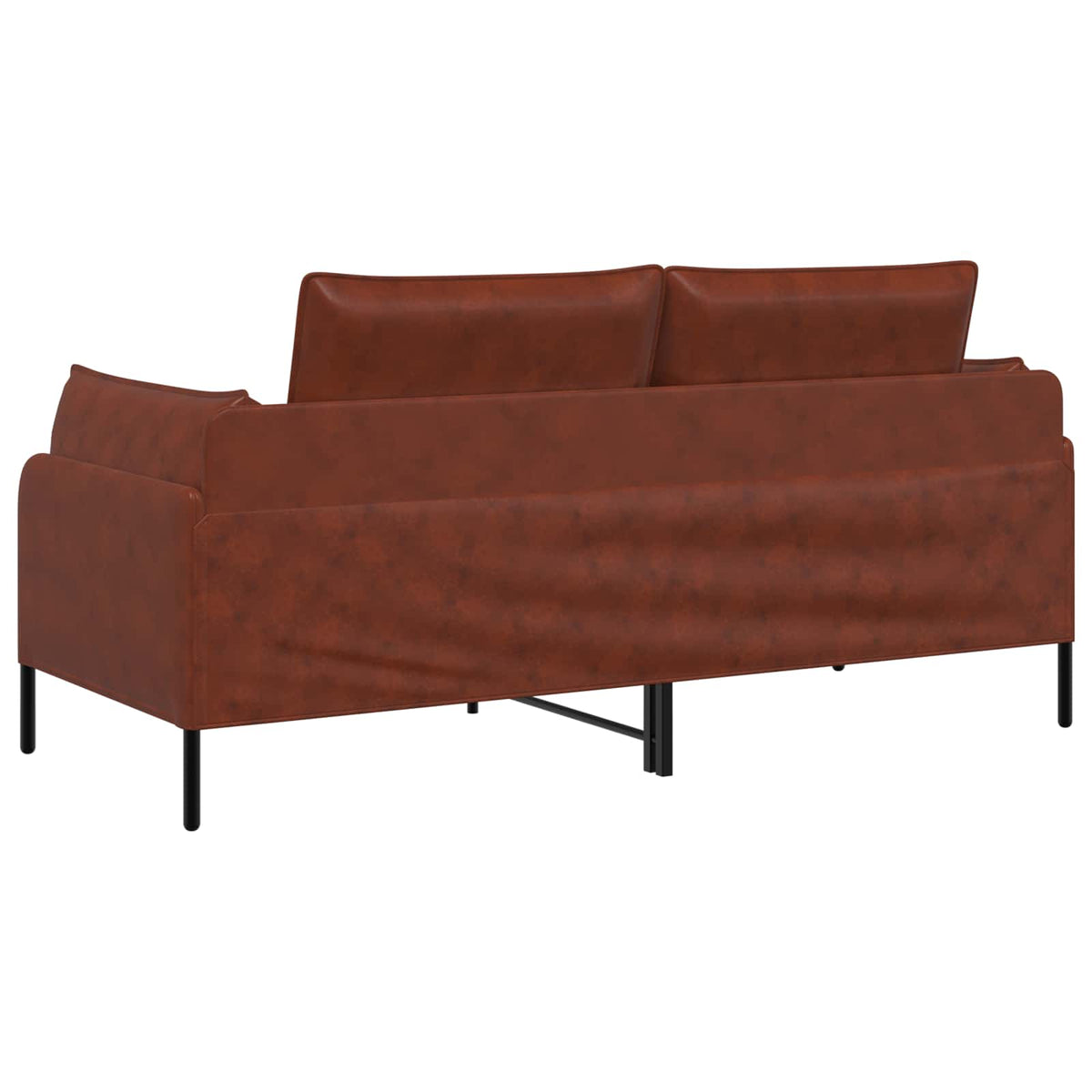 vidaXL 2-Seater Sofa Shiny Brown 188 x 81 x 89 cm Faux Leather