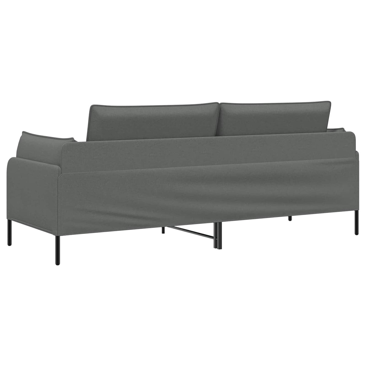 vidaXL 3-Seater Sofa Dark Grey 222 x 81 x 89 cm Fabric