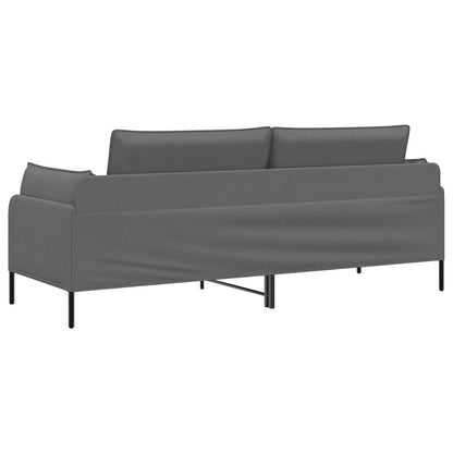 vidaXL 3-Seater Sofa Dark Grey 222 x 81 x 89 cm Fabric