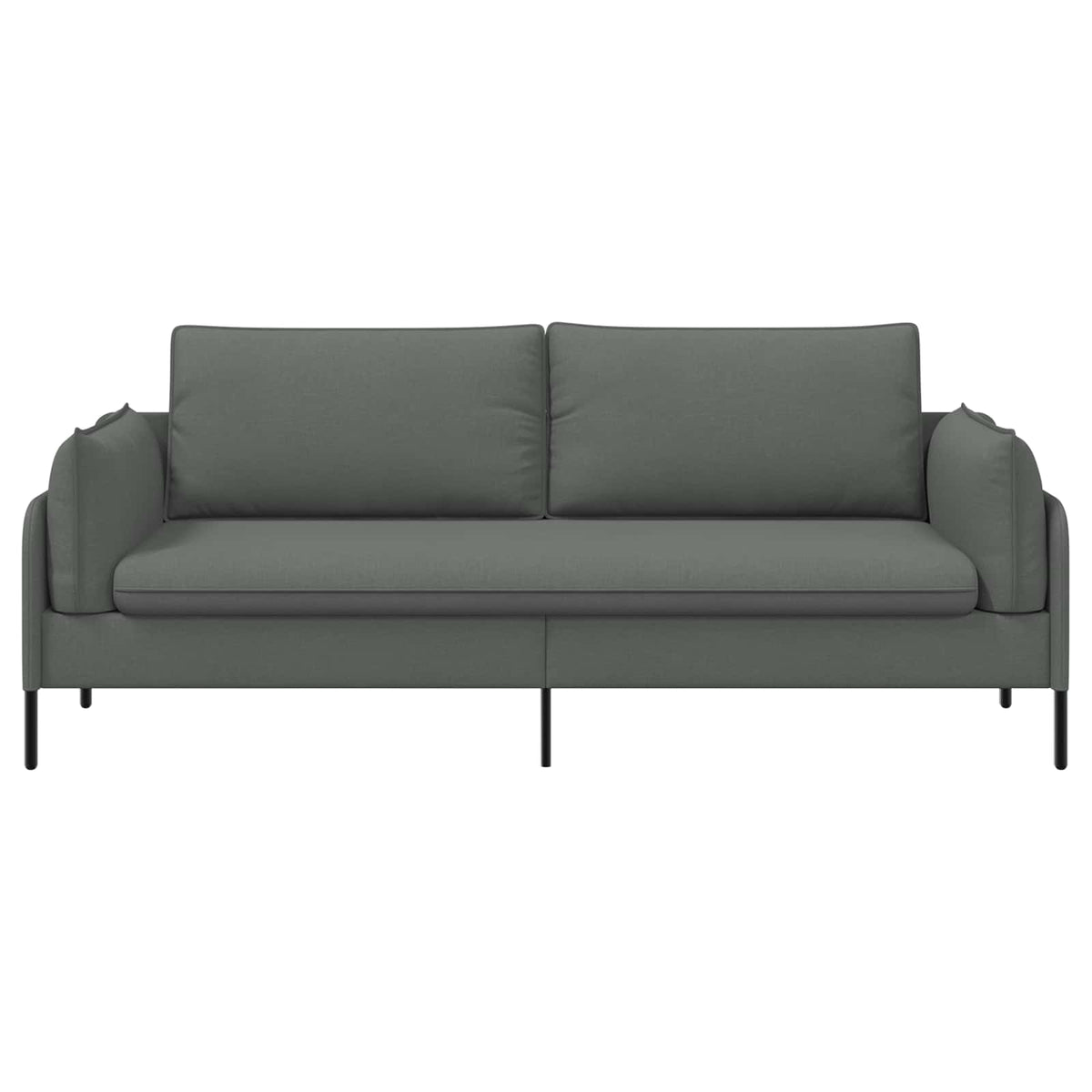 vidaXL 3-Seater Sofa Dark Grey 222 x 81 x 89 cm Fabric