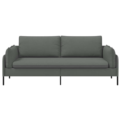 vidaXL 3-Seater Sofa Dark Grey 222 x 81 x 89 cm Fabric