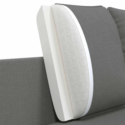 vidaXL 3-Seater Sofa Dark Grey 222 x 81 x 89 cm Fabric