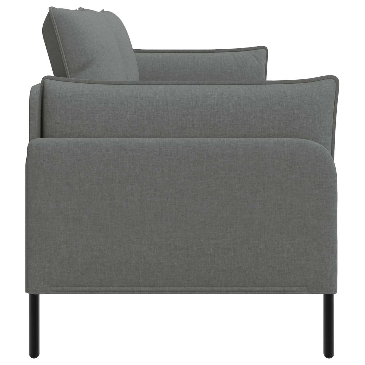 vidaXL 3-Seater Sofa Dark Grey 222 x 81 x 89 cm Fabric