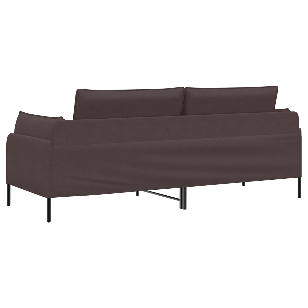 vidaXL 3-Seater Sofa Dark Brown 222 x 81 x 89 cm Fabric