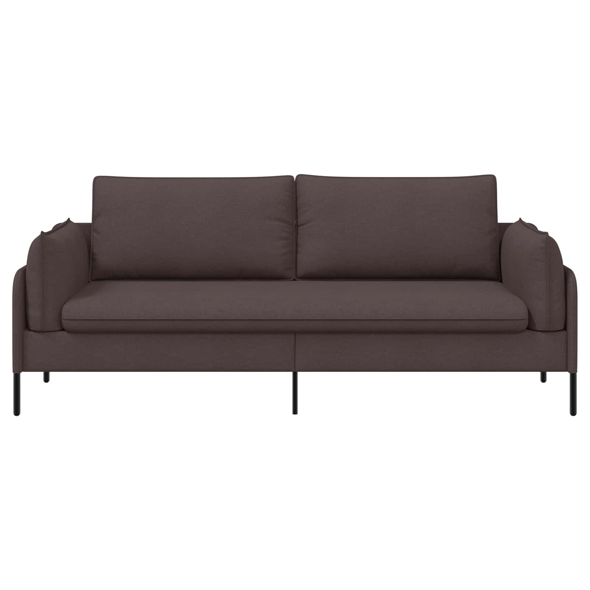 vidaXL 3-Seater Sofa Dark Brown 222 x 81 x 89 cm Fabric