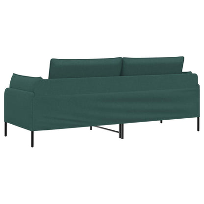 vidaXL 3-Seater Sofa Dark Green 222 x 81 x 89 cm Fabric